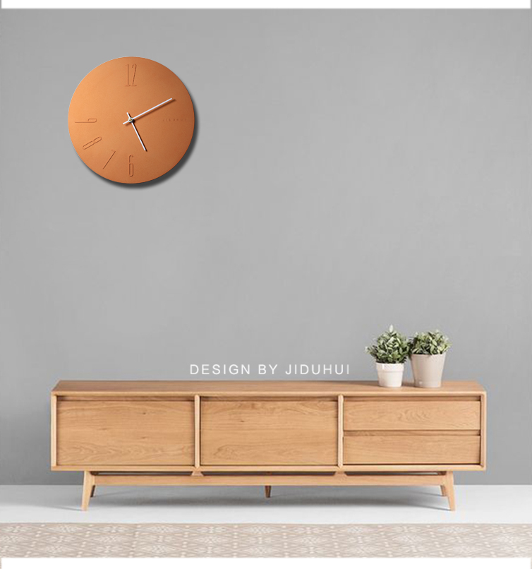 Several degrees of gray，Cement wall clock，Concrete clock，