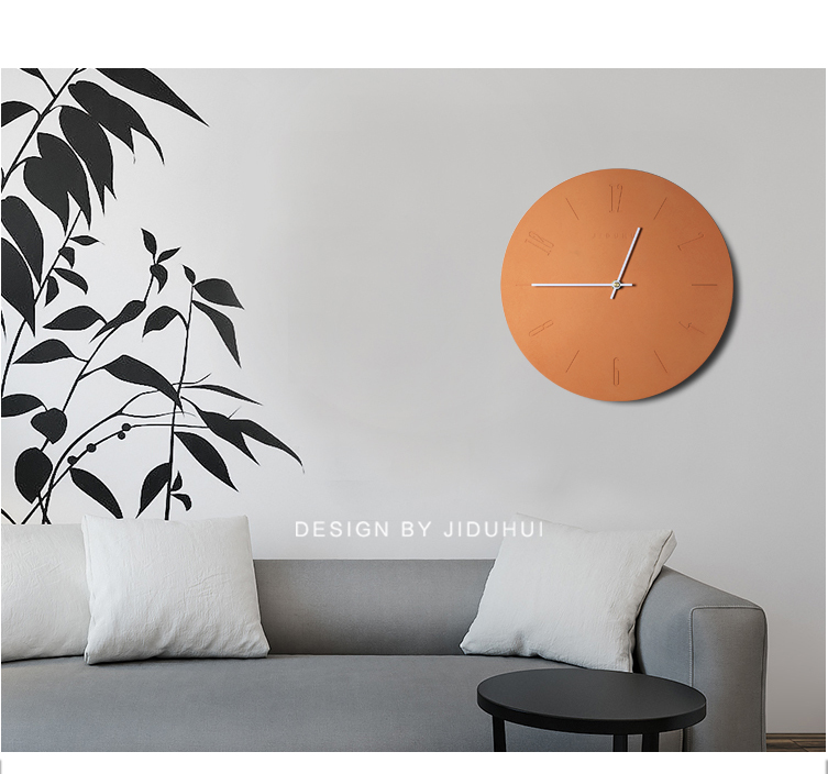 Several degrees of gray，Cement wall clock，Concrete clock，