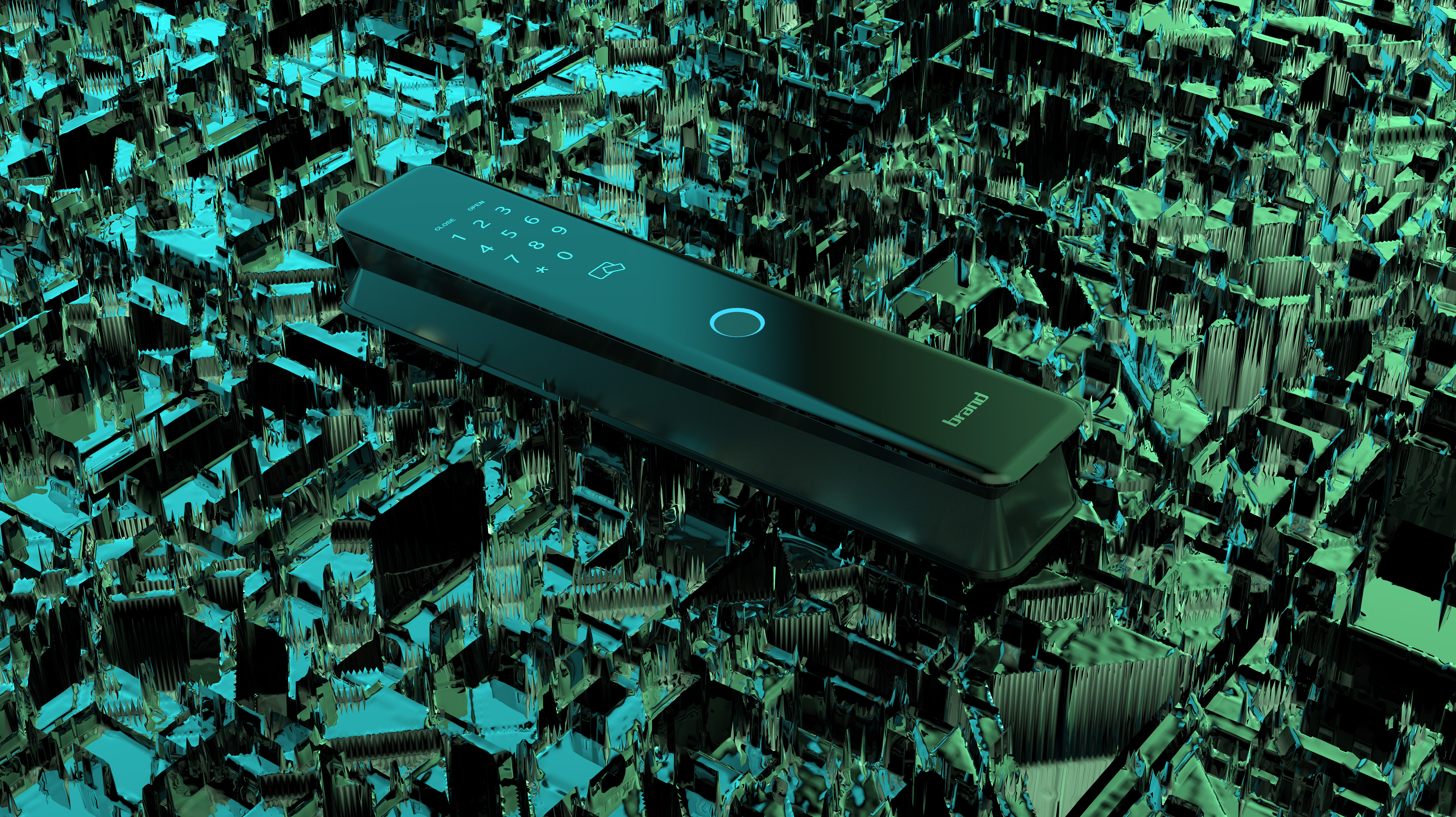 industrial design，product design，Household anti-theft door code lock，Electronic door lock，Fingerprint lock design，