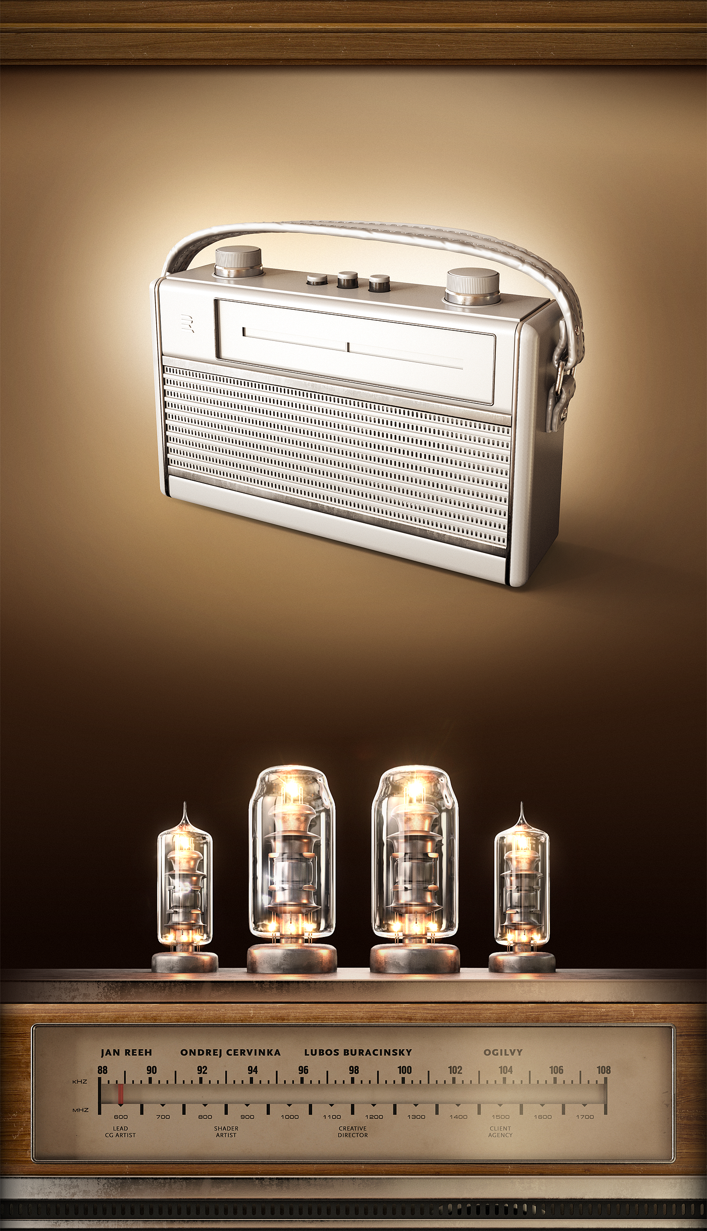 Radial，design sketch，Retro，radio，