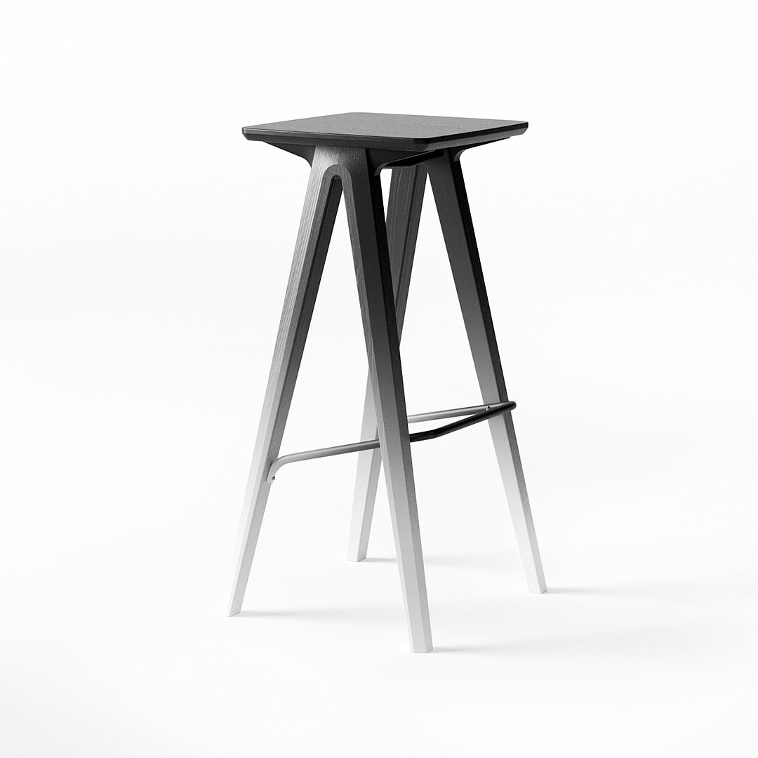 stool，a，solid wood，Minimalist，