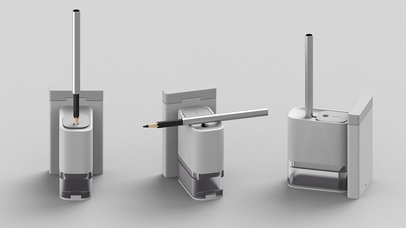 Stubby，Pencil sharpener，white，