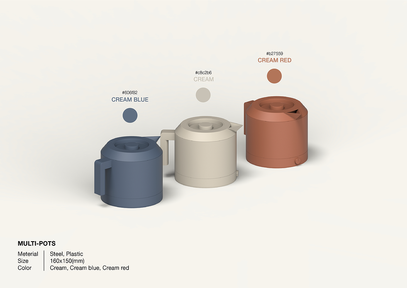 Home appliance design，kettle，POTS，