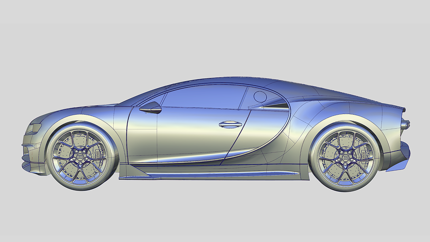 多角度，渲染图，3d模型，汽车，