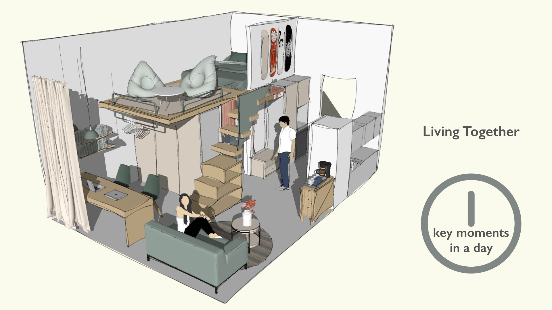 Interior design，Large-sized apartment，CompactLiving，