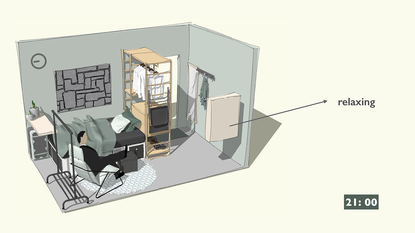 Interior design，Compact，Living，Small space，