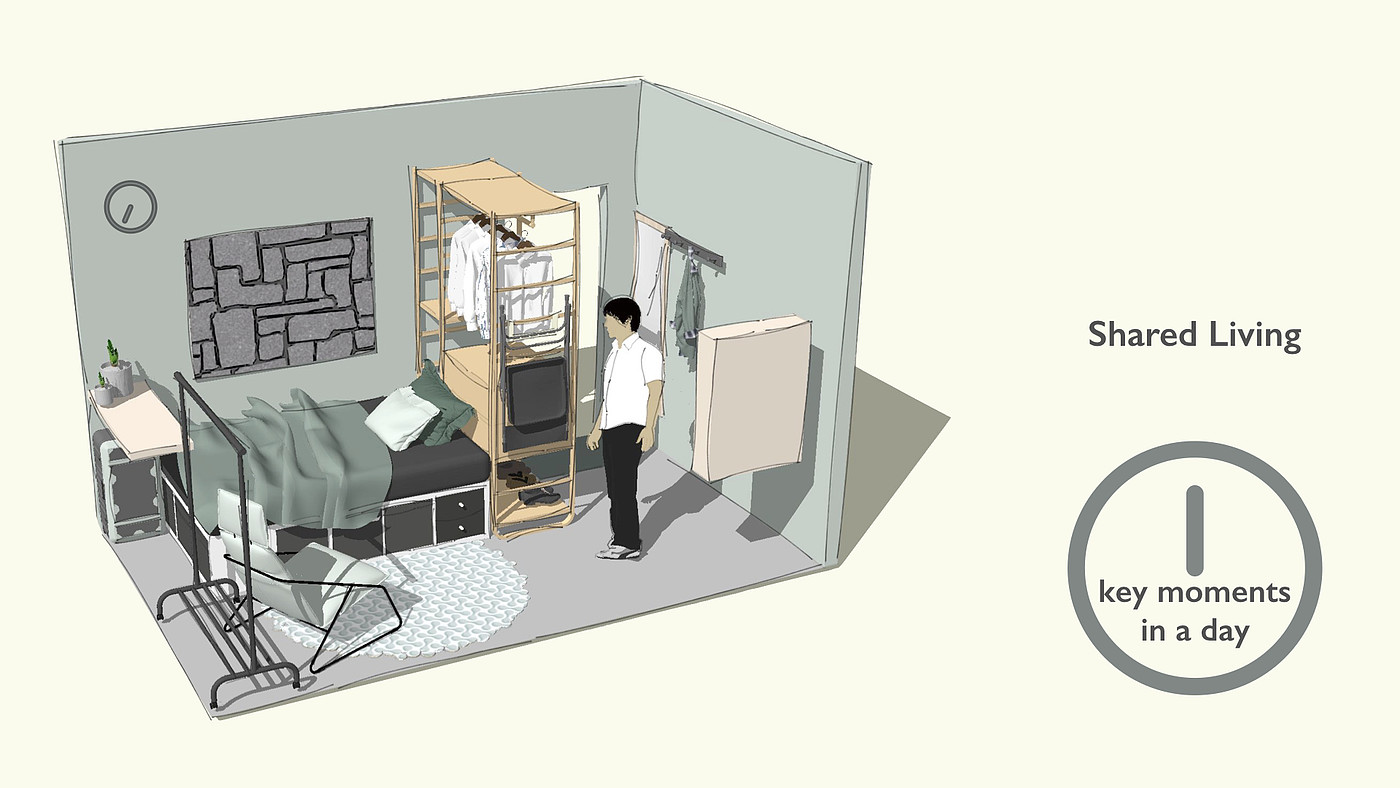 Interior design，Compact，Living，Small space，
