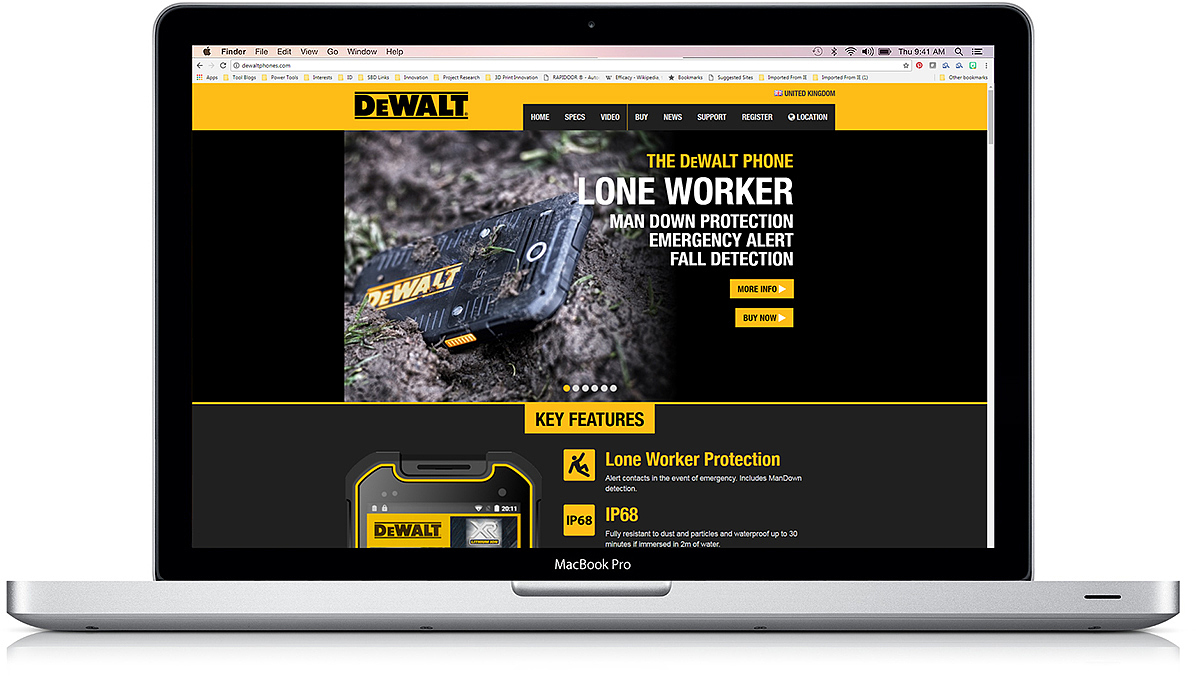 construction site，waterproof，DEWALT Jobsit，mobile phone，