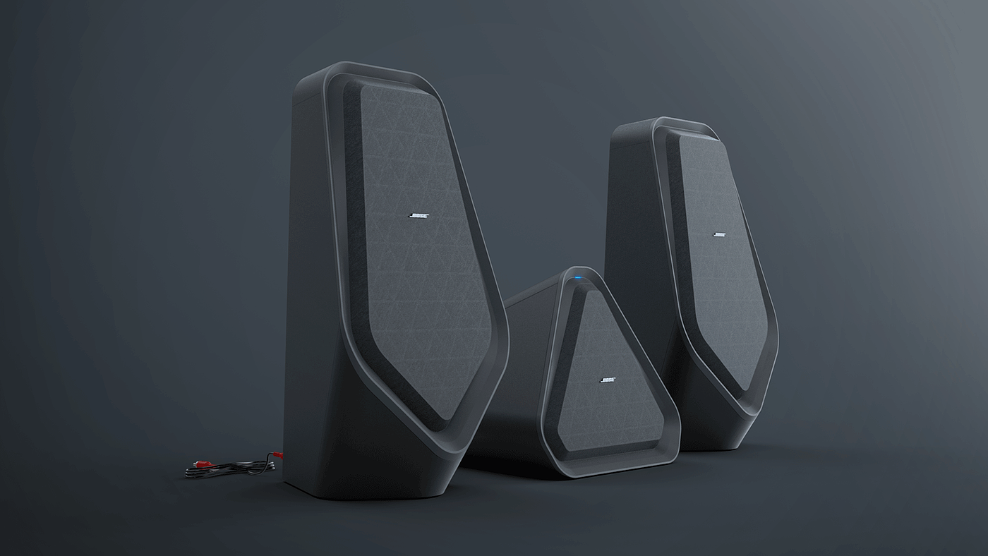 black，industrial design，Digital art，speaker，sound，