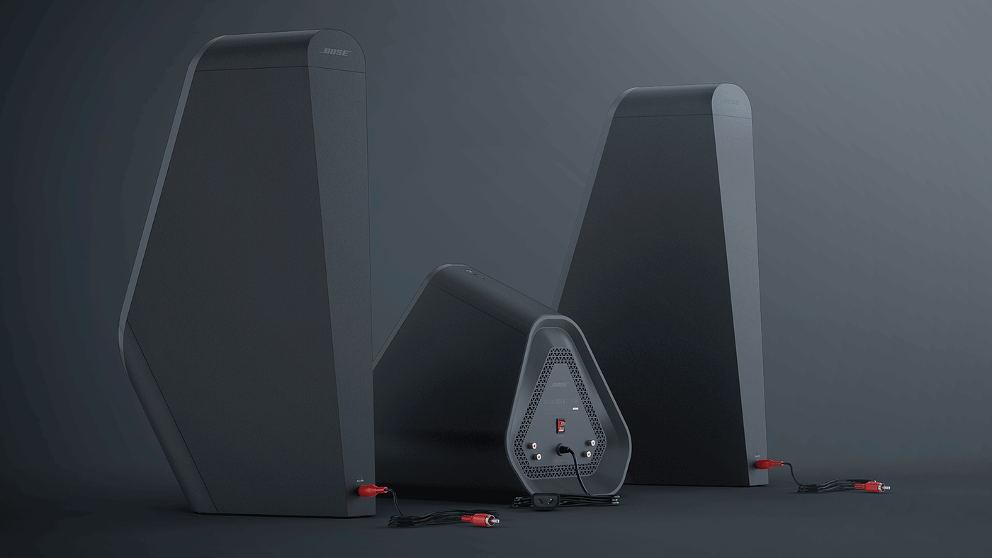 black，industrial design，Digital art，speaker，sound，