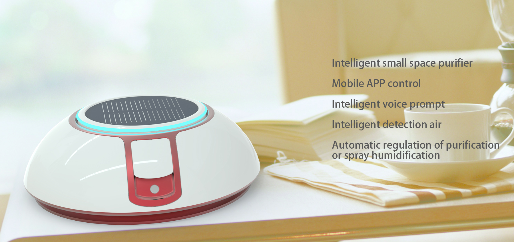 Air purifier, solar, mini, adjustable，