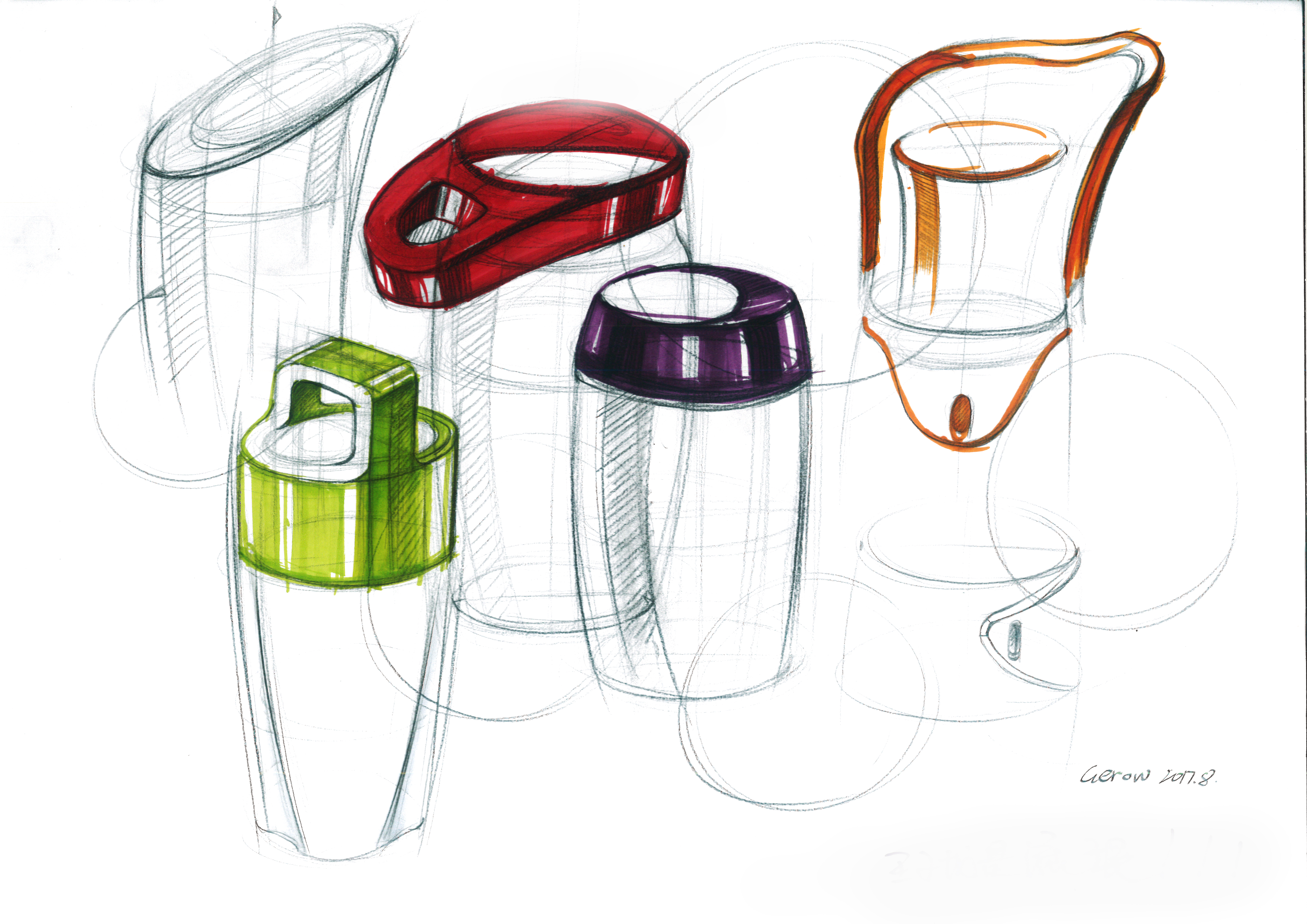 Hand drawn products，