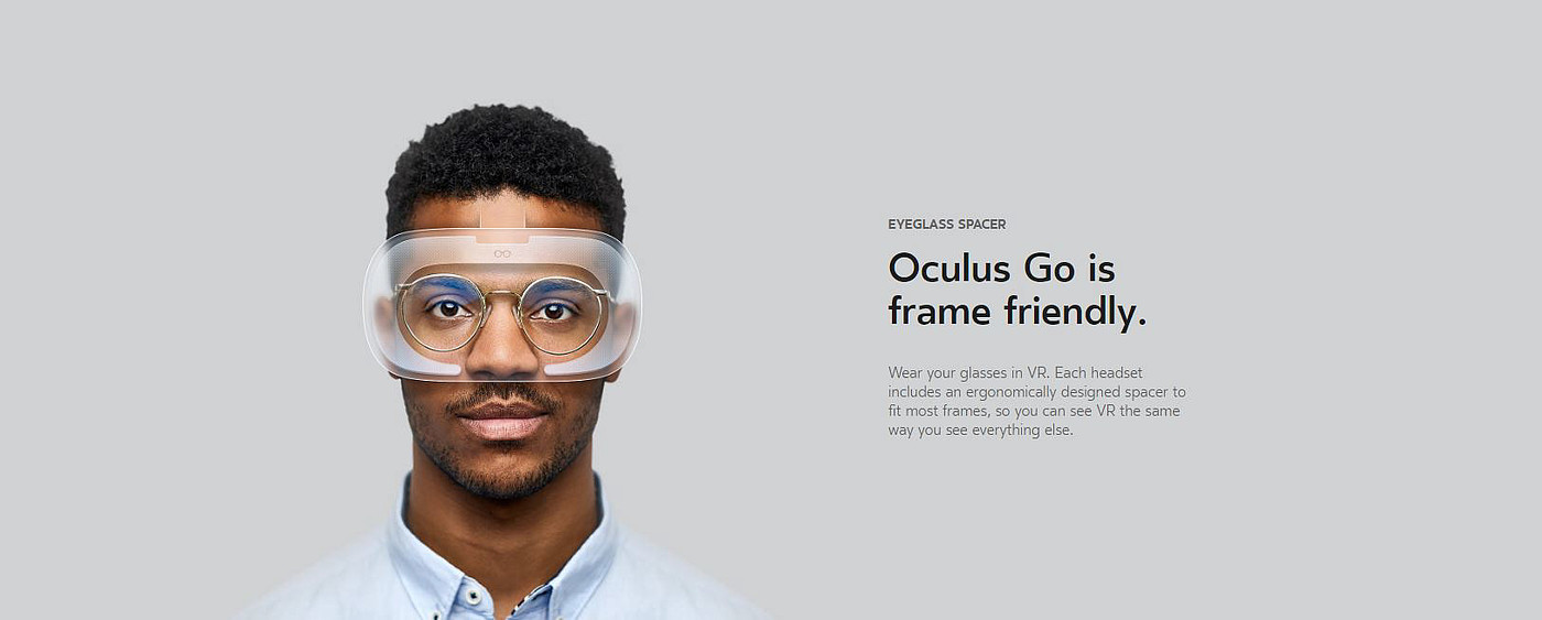 white，VR glasses，oculus GO，