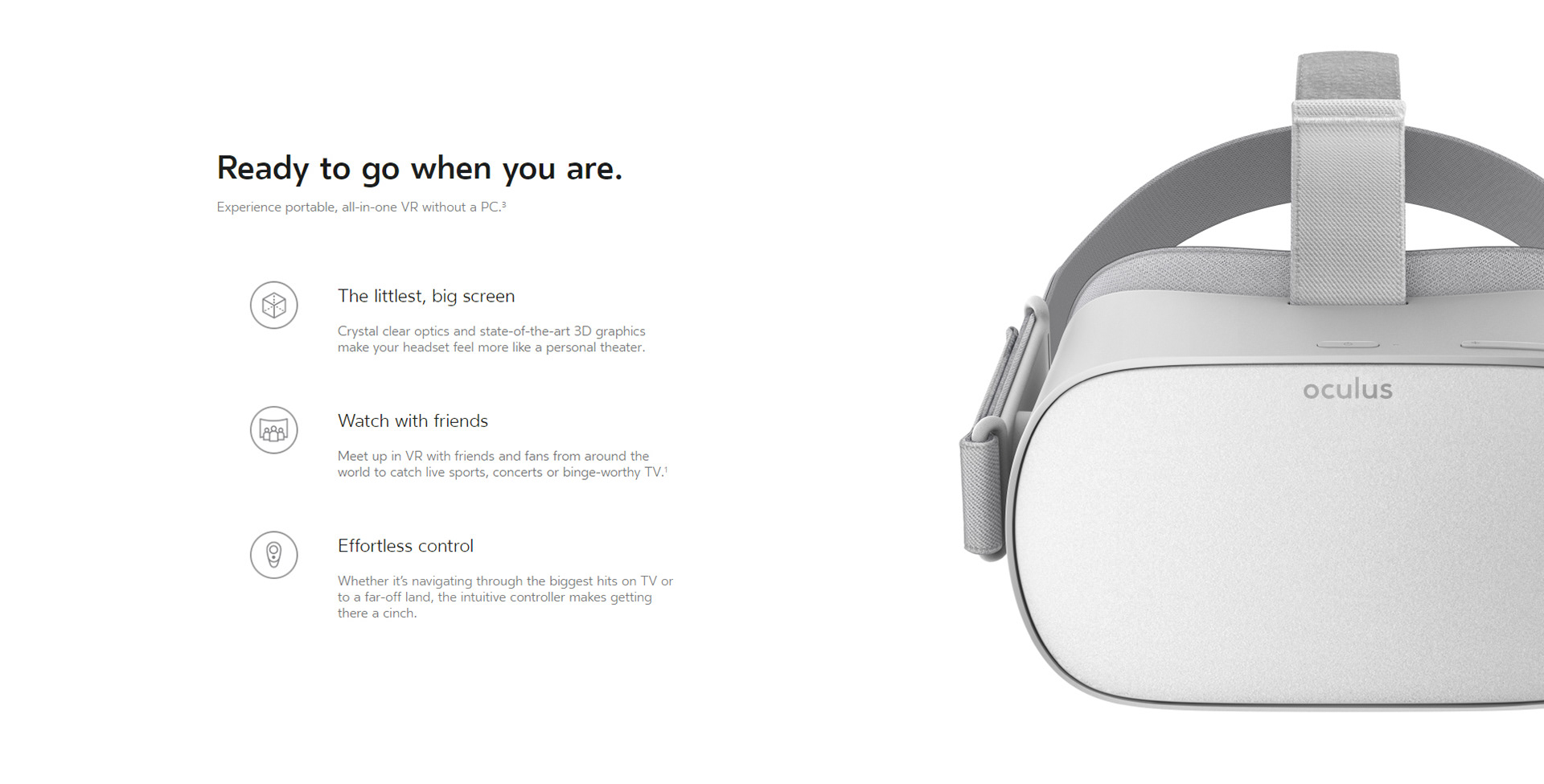 white，VR glasses，oculus GO，