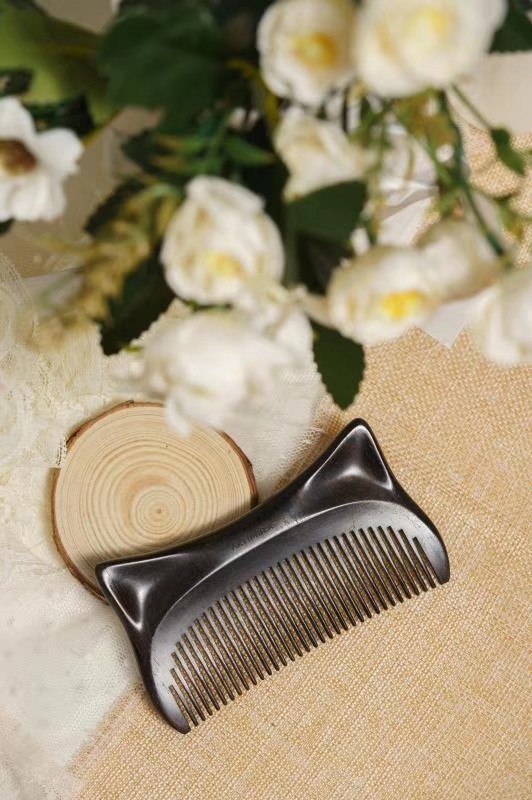 Cultural creation，original，Pet meow comb，Craftsmanship，Mahogany，comb，New Chinese style，National style，