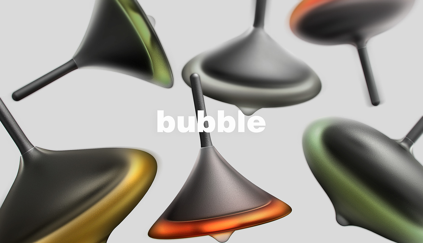 黑色，手指螺旋，BUBBLE，