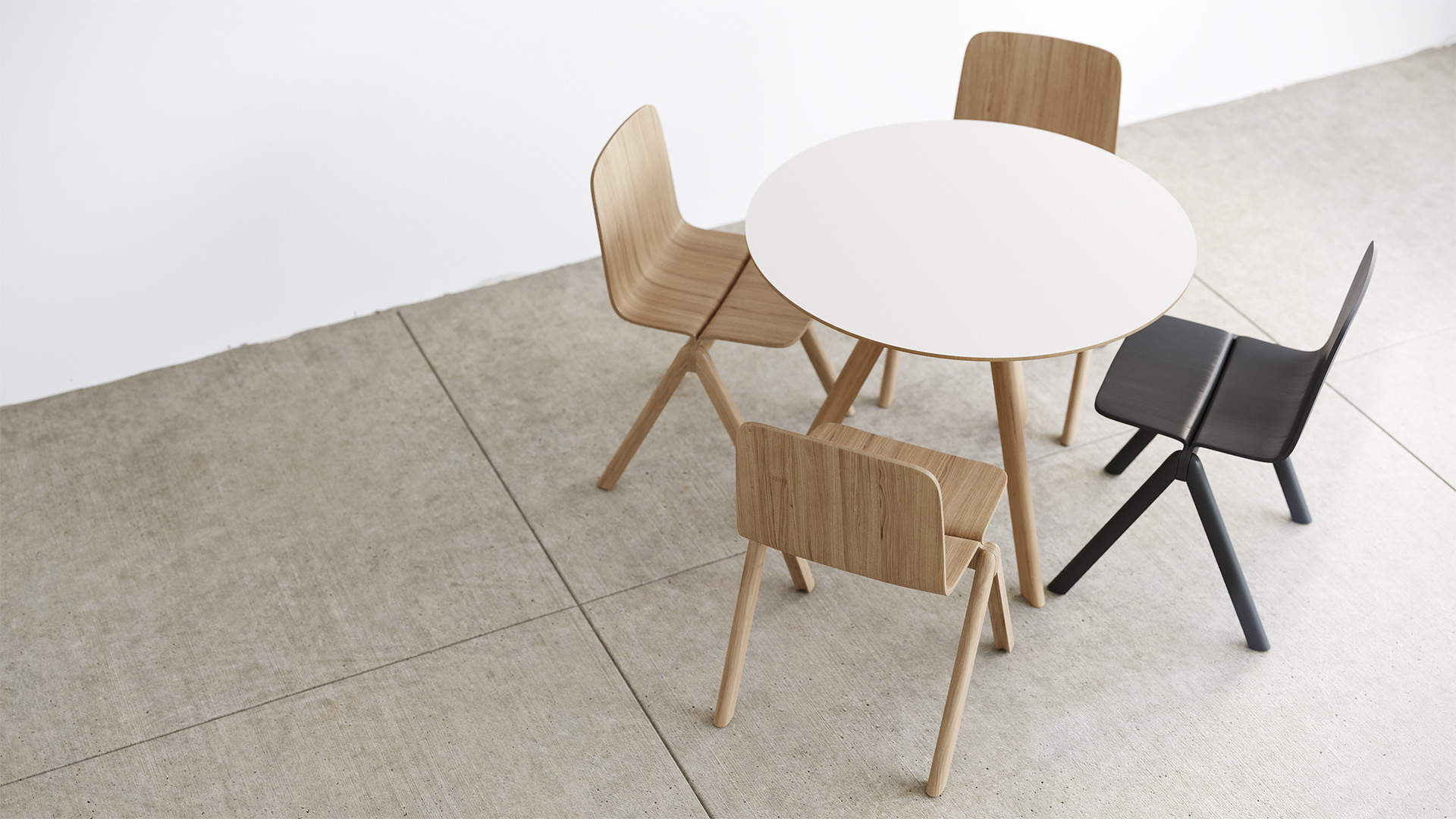 3D rendering，Chair design，HAY CHAIR，