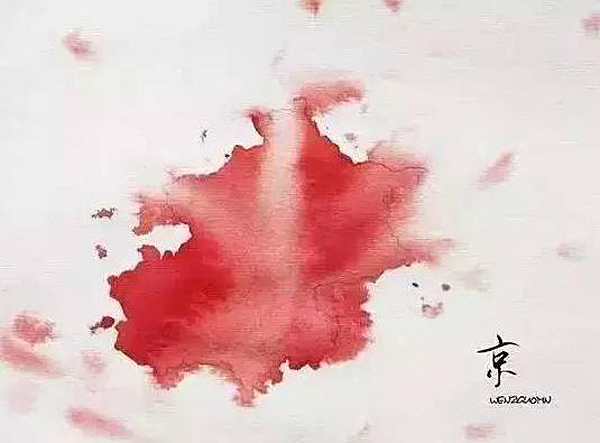 Chinese brush painting，Map，city，sea area，plateau，