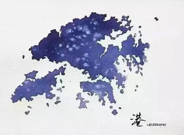 Chinese brush painting，Map，city，sea area，plateau，