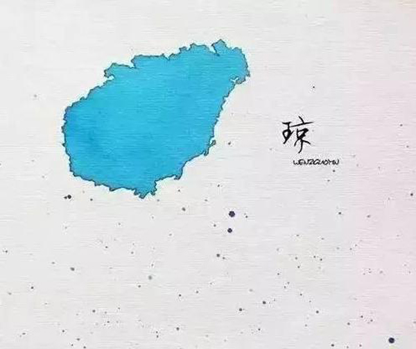 Chinese brush painting，Map，city，sea area，plateau，