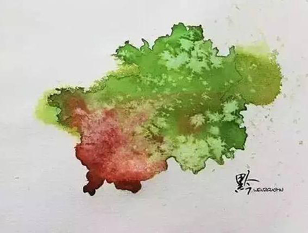 Chinese brush painting，Map，city，sea area，plateau，