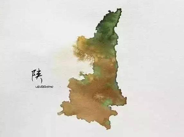 Chinese brush painting，Map，city，sea area，plateau，