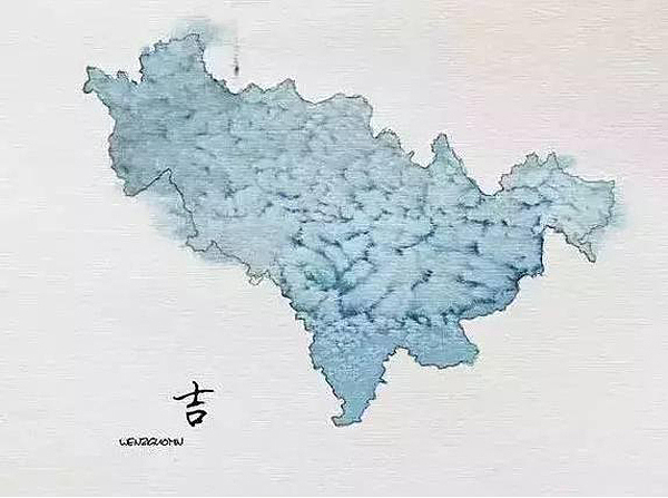 Chinese brush painting，Map，city，sea area，plateau，
