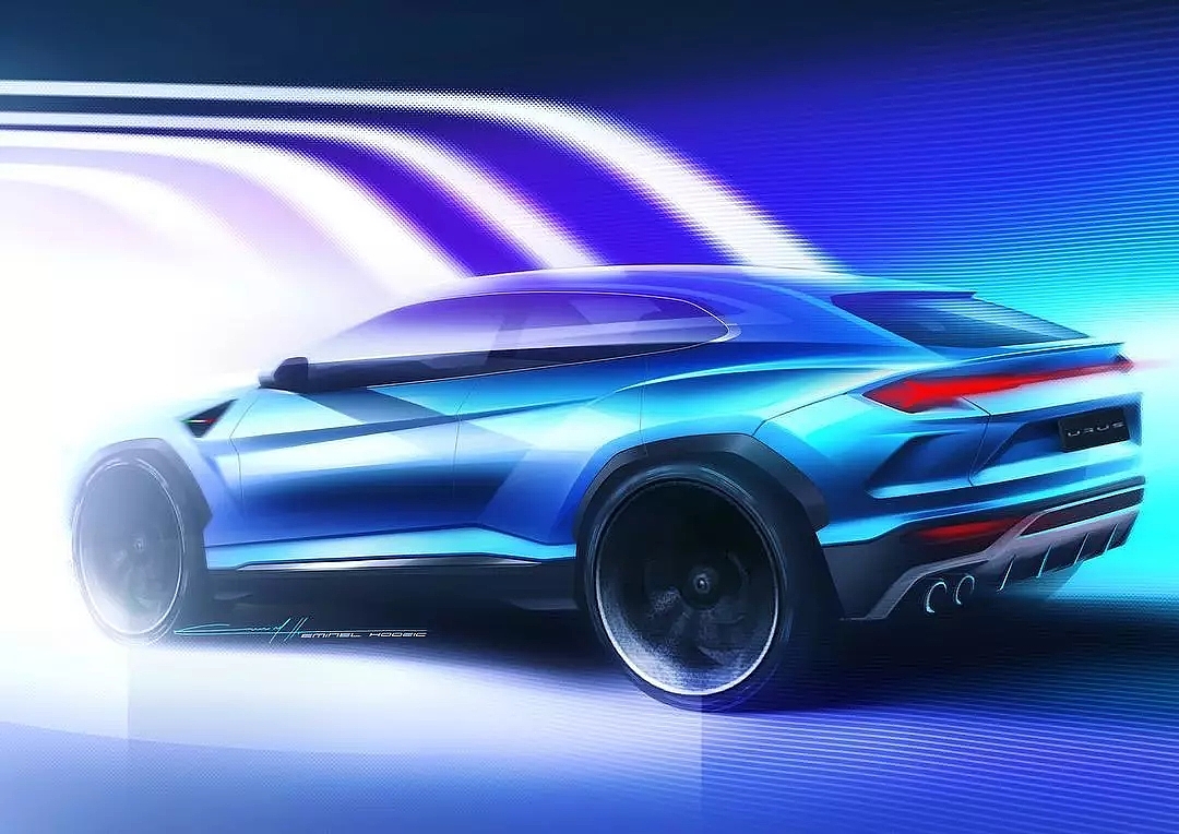 Board drawing, Lamborghini, sports car, hand drawing，