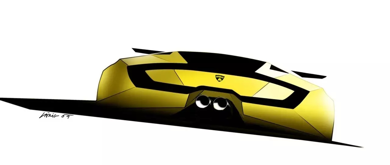 Board drawing, Lamborghini, sports car, hand drawing，
