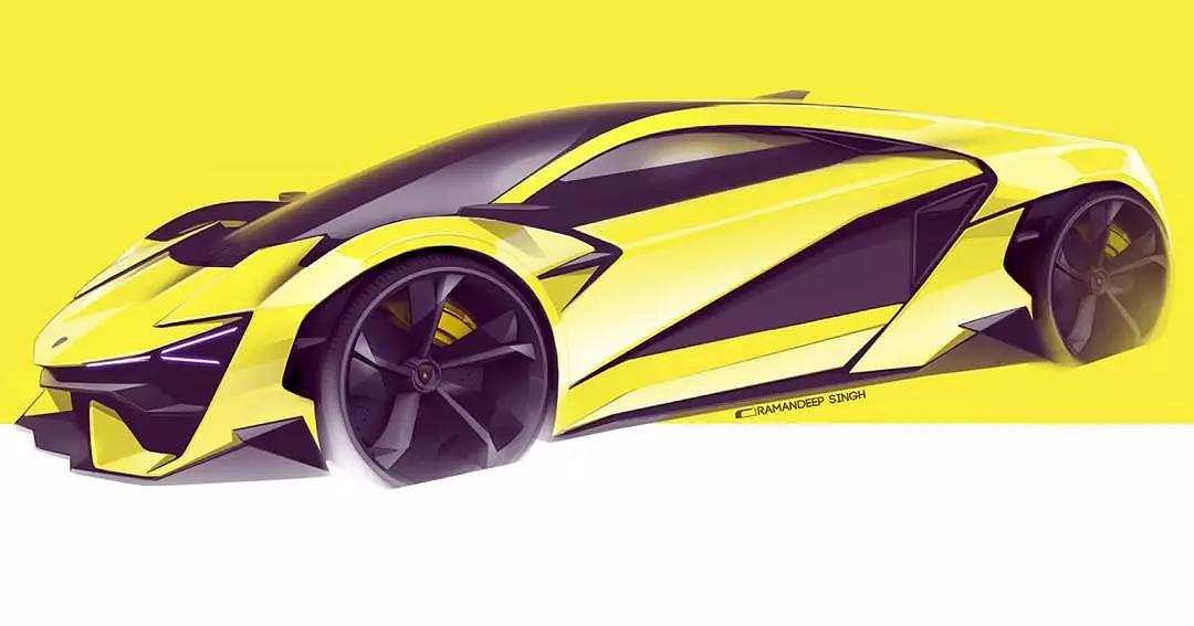 Board drawing, Lamborghini, sports car, hand drawing，