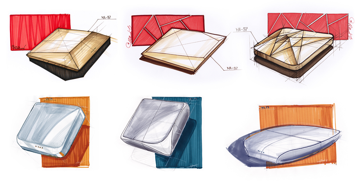 Cast aluminum，Plastic parts，Fillet tilt，Reduce shadows，Simple and elegant，