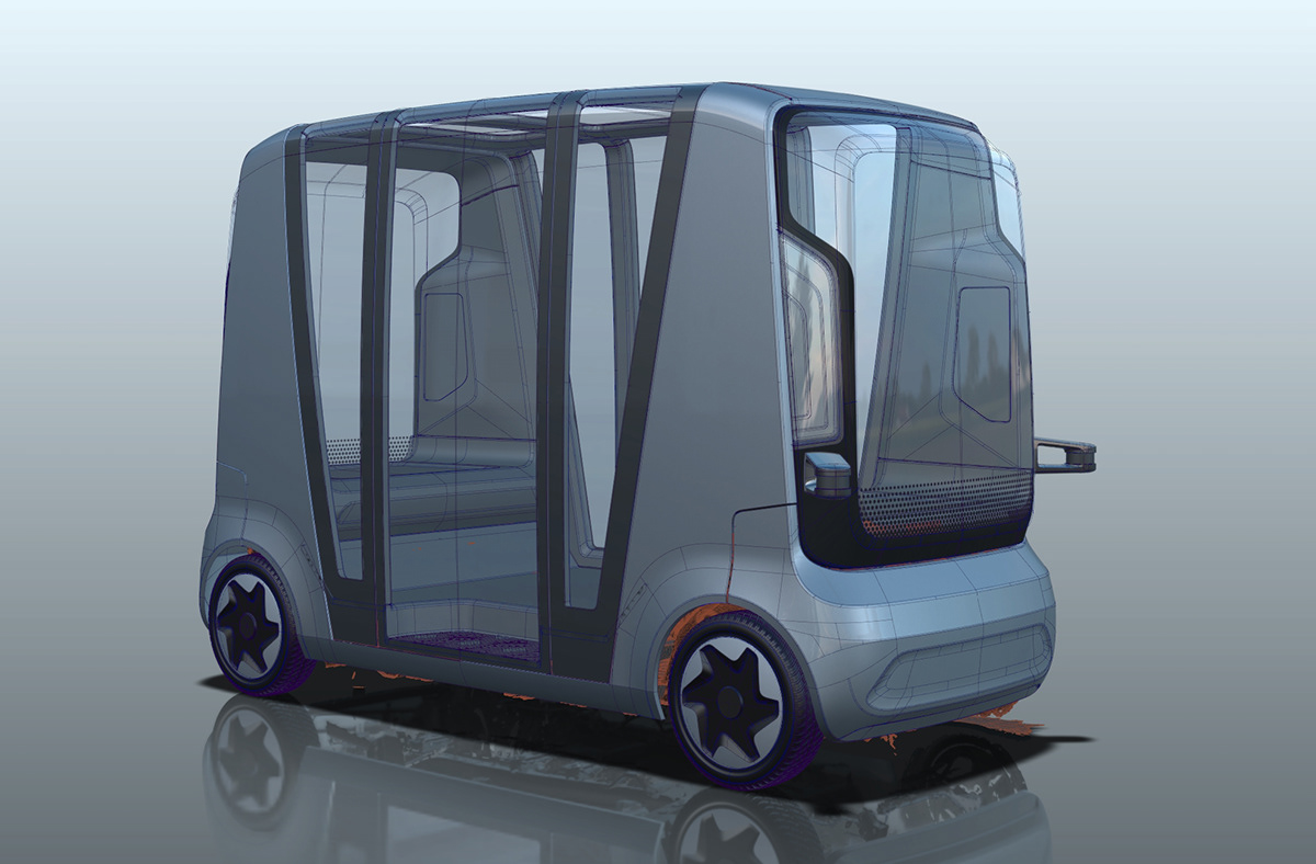 concept，Automatic driving，campus，automatic，