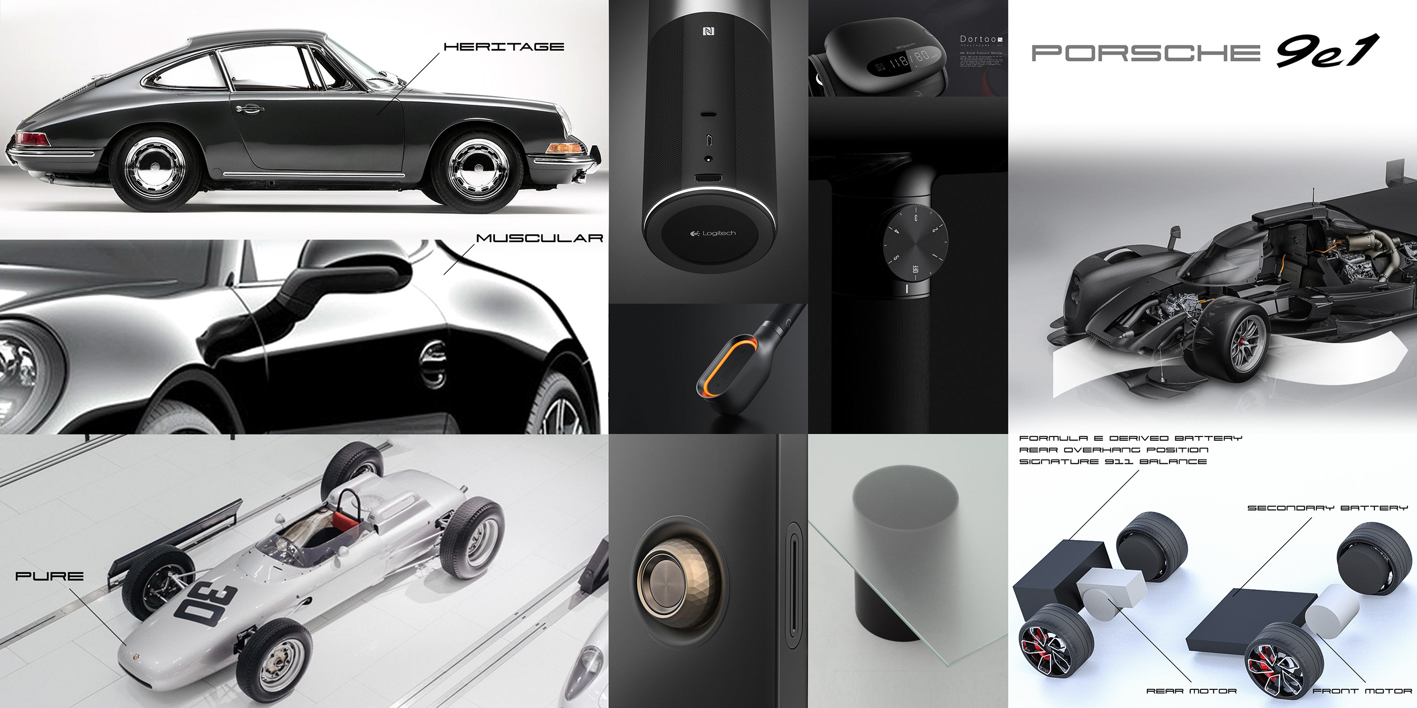 Porsche 9e1，Automobile design，conceptual design，