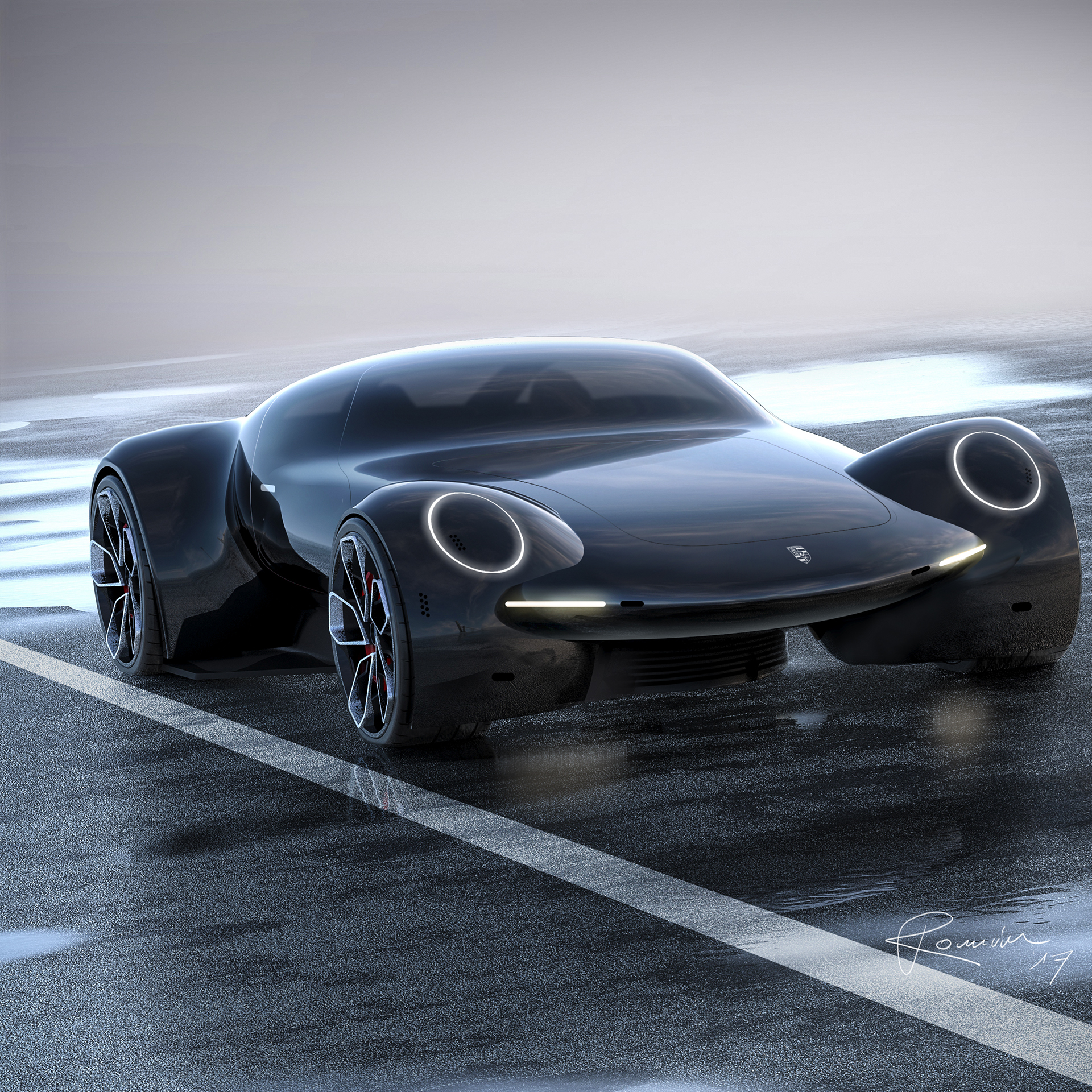 Porsche 9e1，Automobile design，conceptual design，