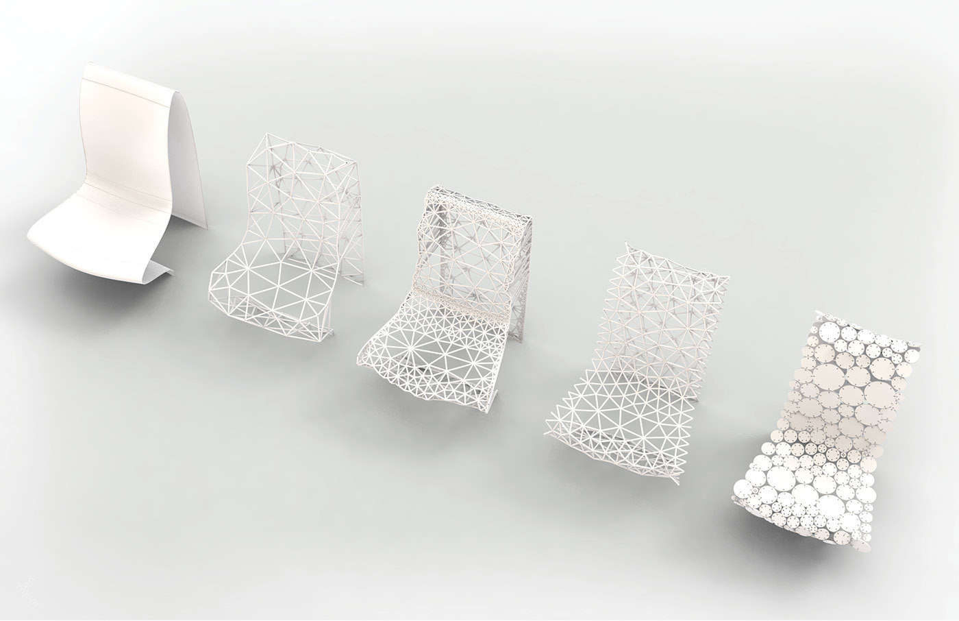 parametric，chair，Splicing，