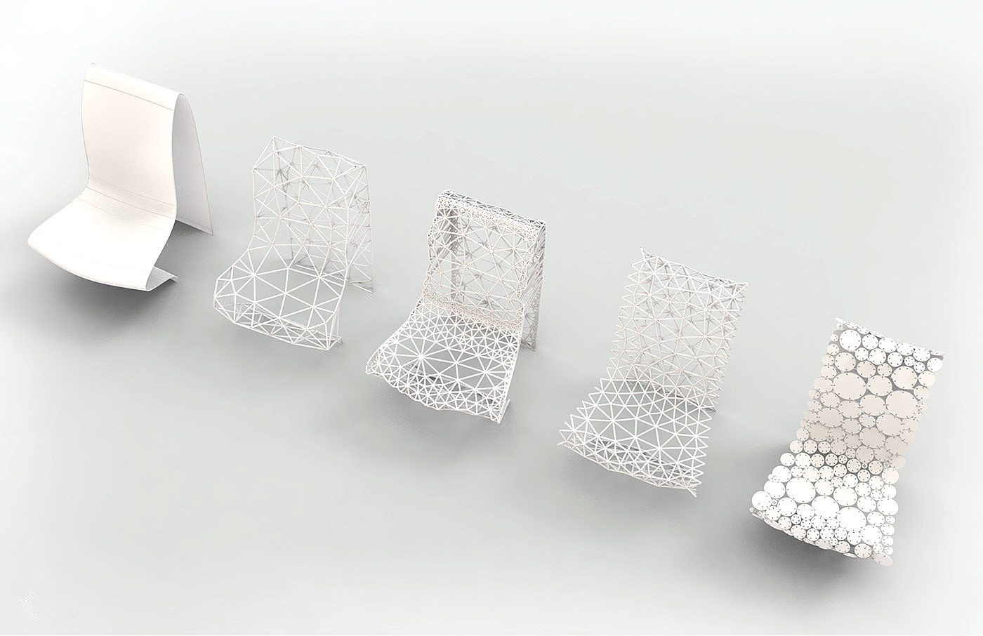 parametric，chair，Splicing，