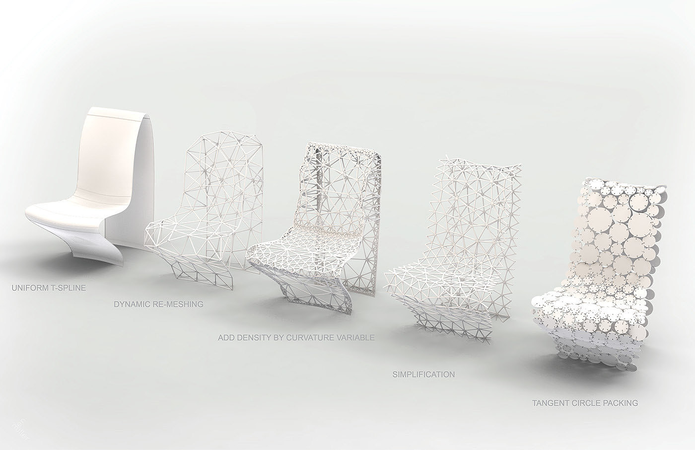 parametric，chair，Splicing，