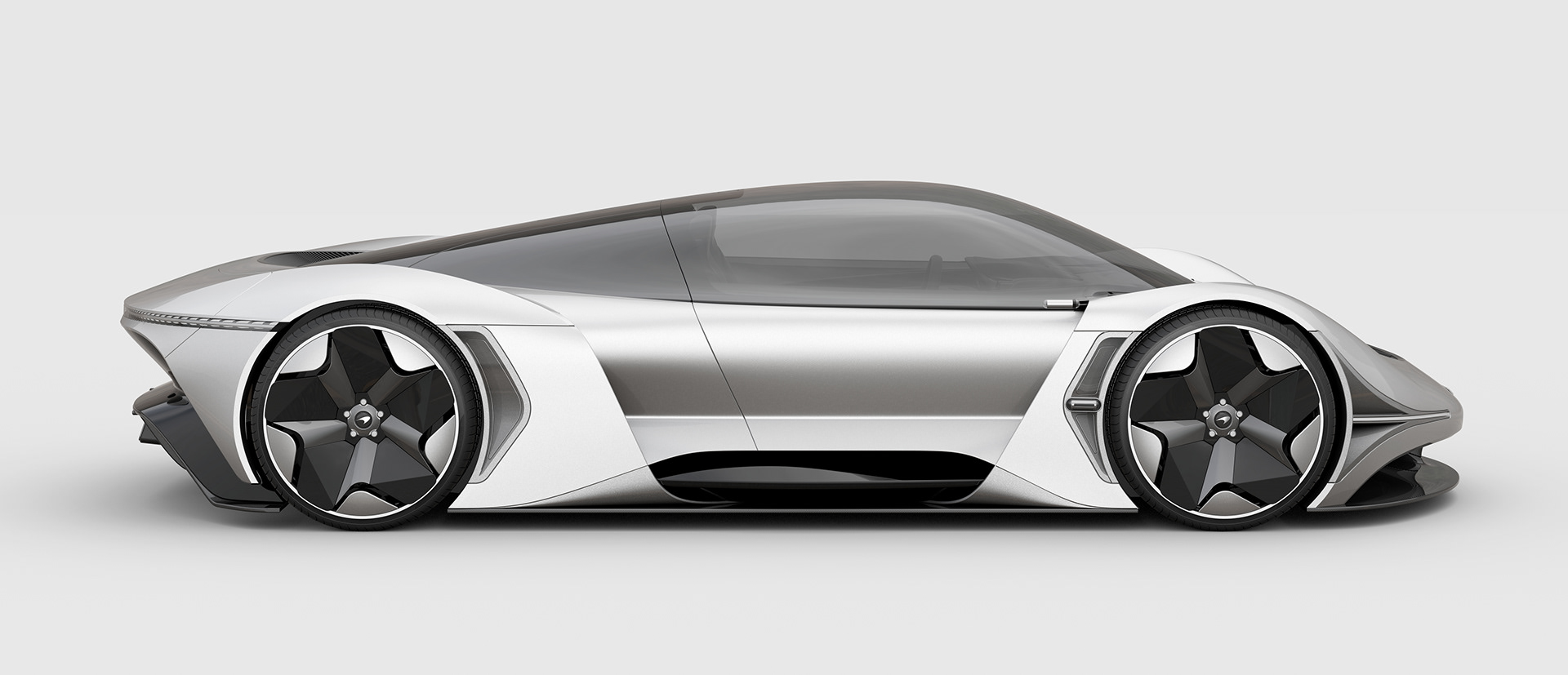 automobile，Sports car，McLaren，industrial design，Automatic design，silver，