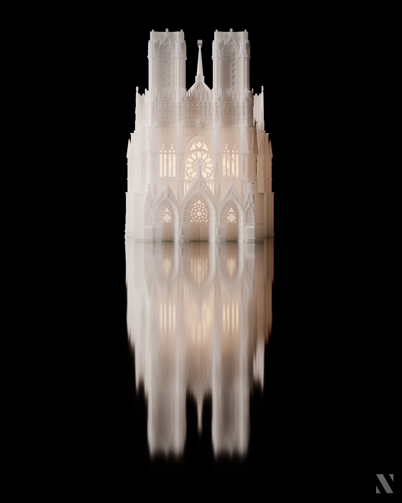 NOTRE DAME MINIATURE，3d渲染，建筑模型，