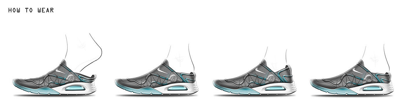 black，sneakers，NIKE AirLacing，