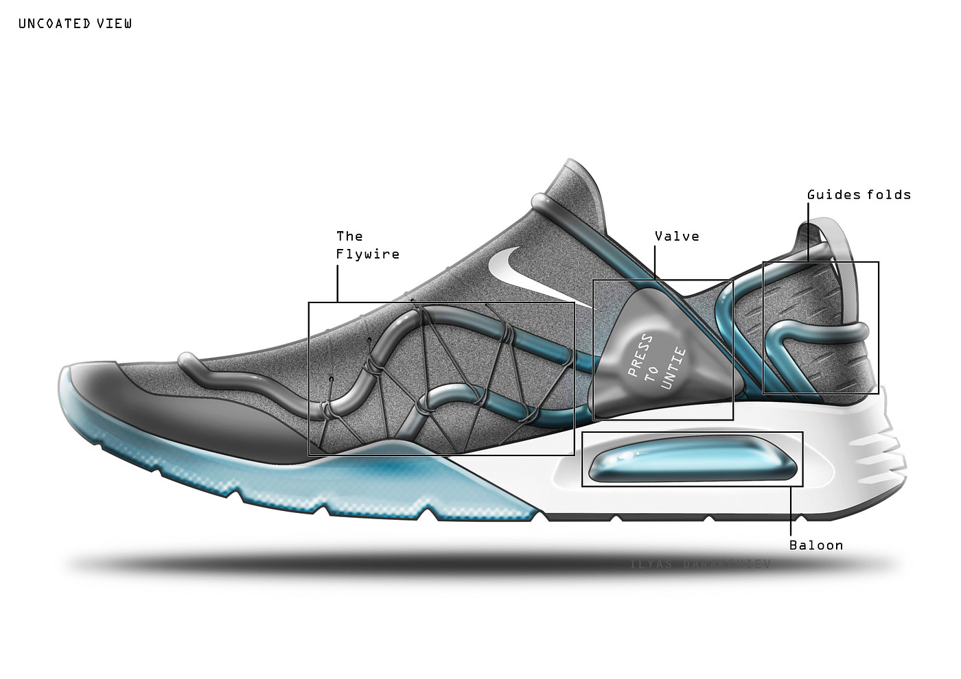 黑色，运动鞋，NIKE AirLacing，