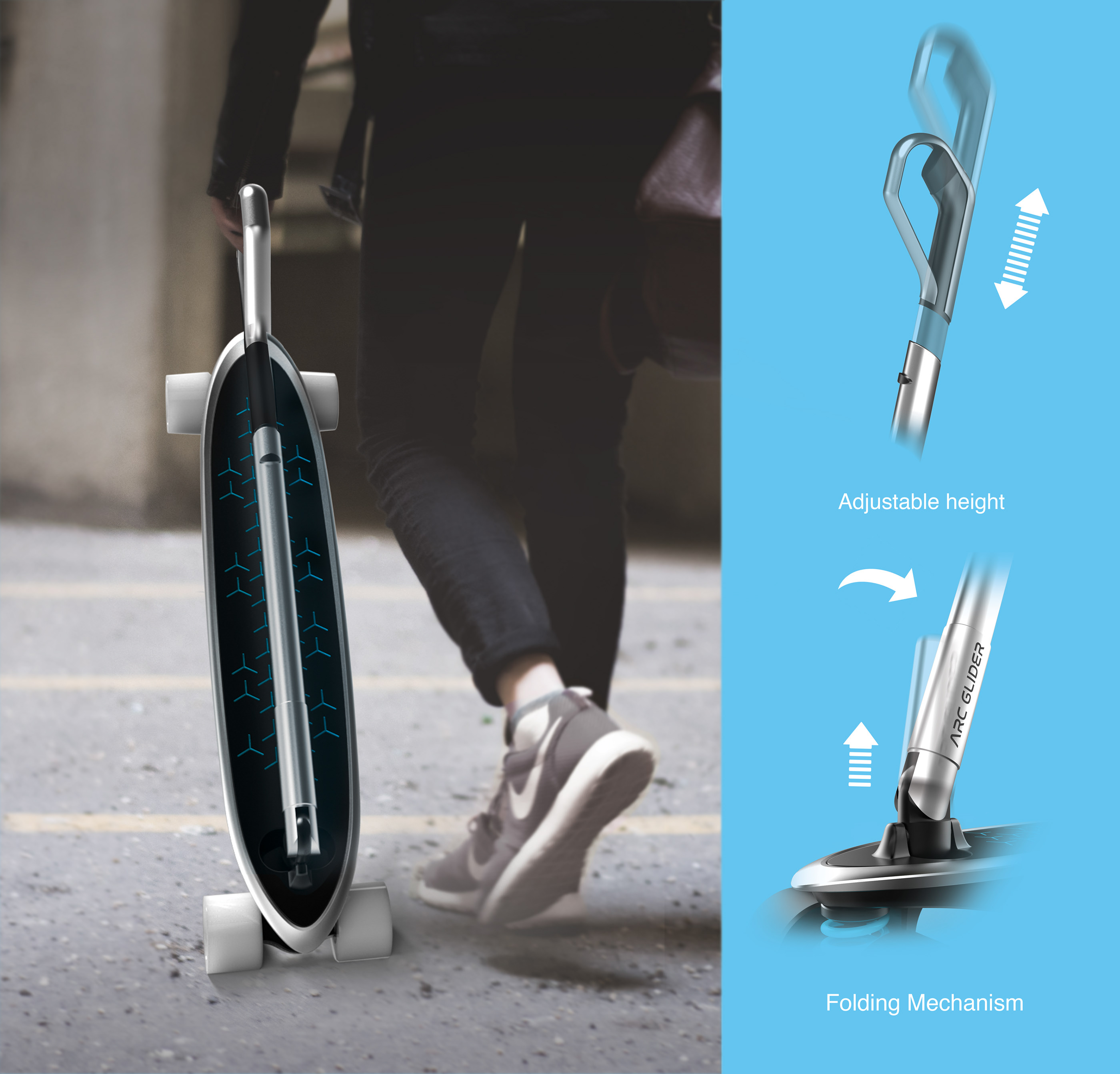 Arc Glider，Electric skateboard，black，