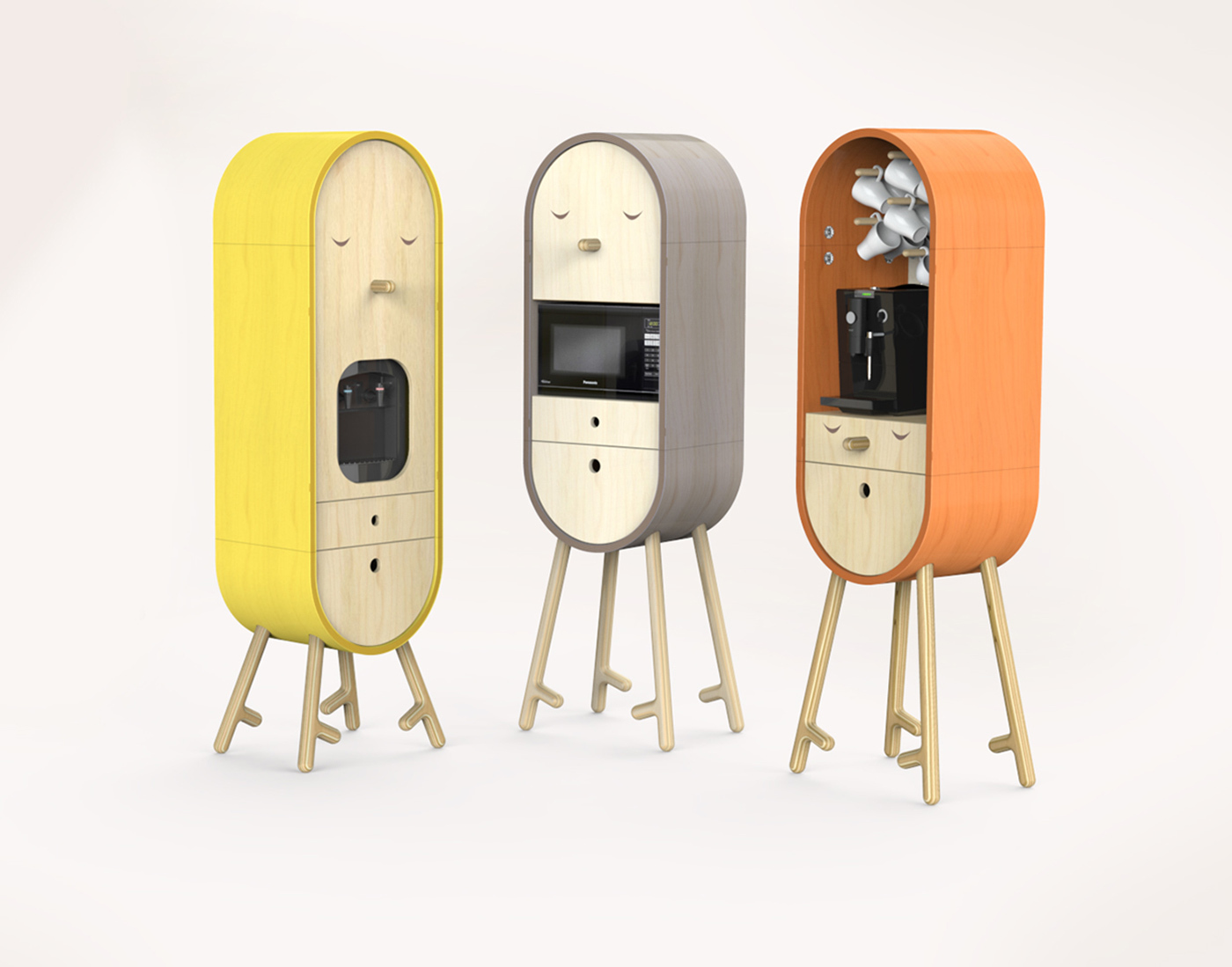 Micro kitchen，Home Furnishing，Save space，wood，neat，