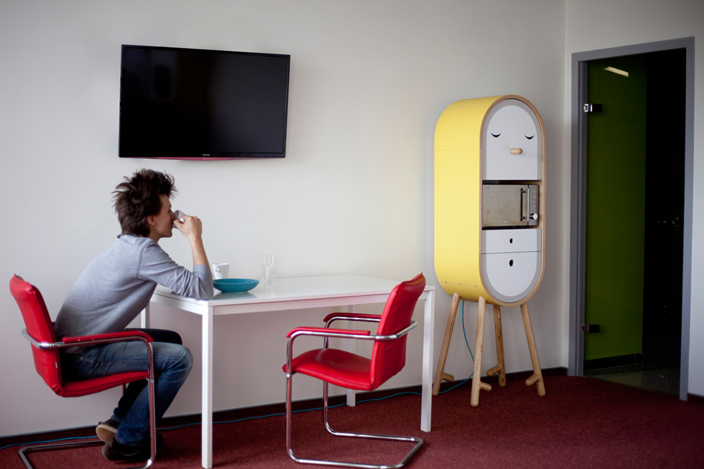 Micro kitchen，Home Furnishing，Save space，wood，neat，