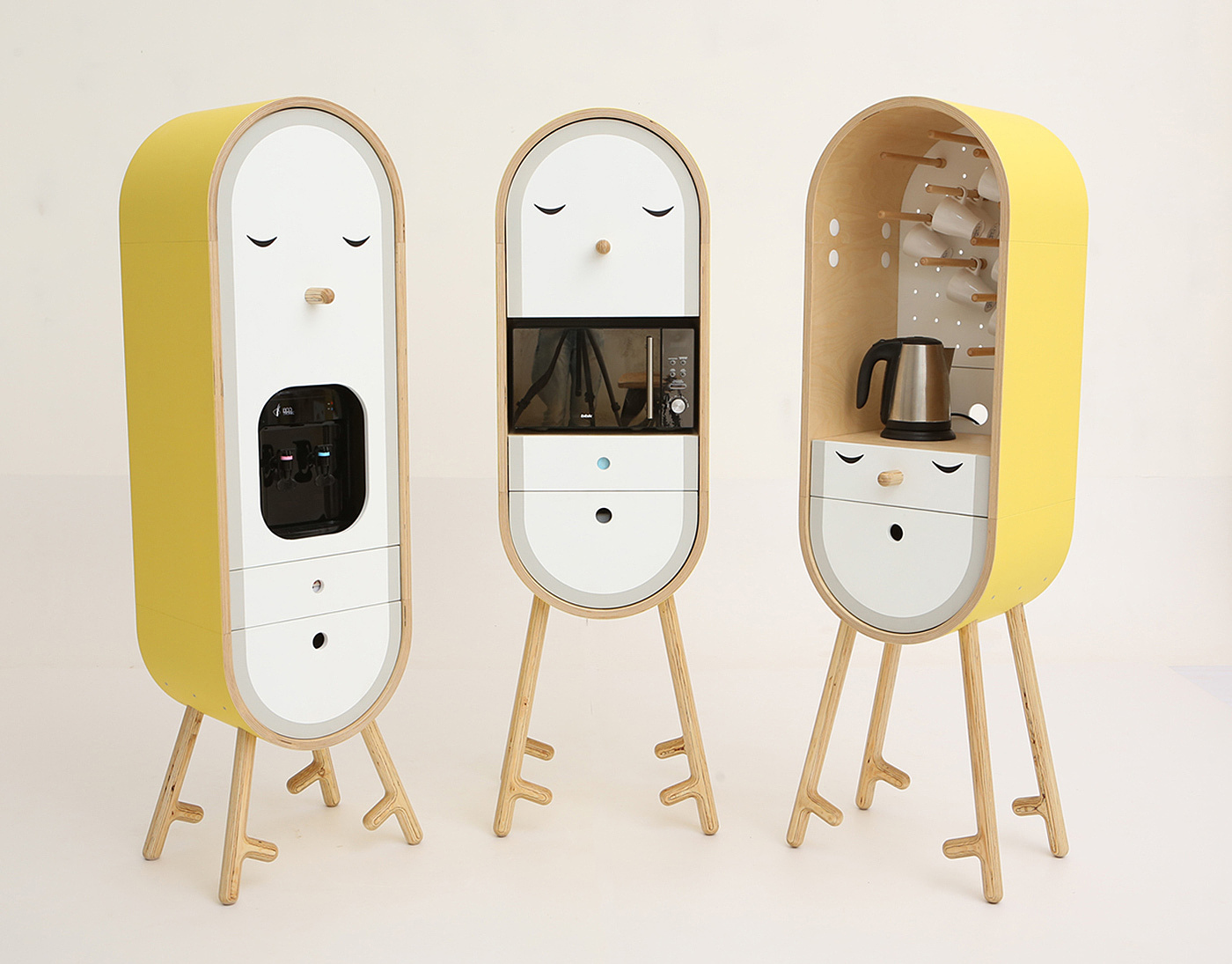 Micro kitchen，Home Furnishing，Save space，wood，neat，