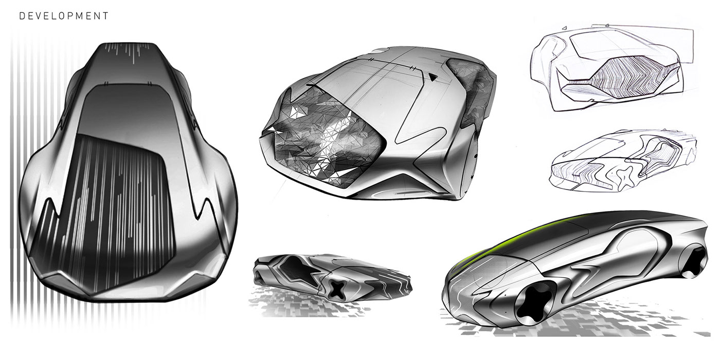 Concept car，deconstruction，Sports car，