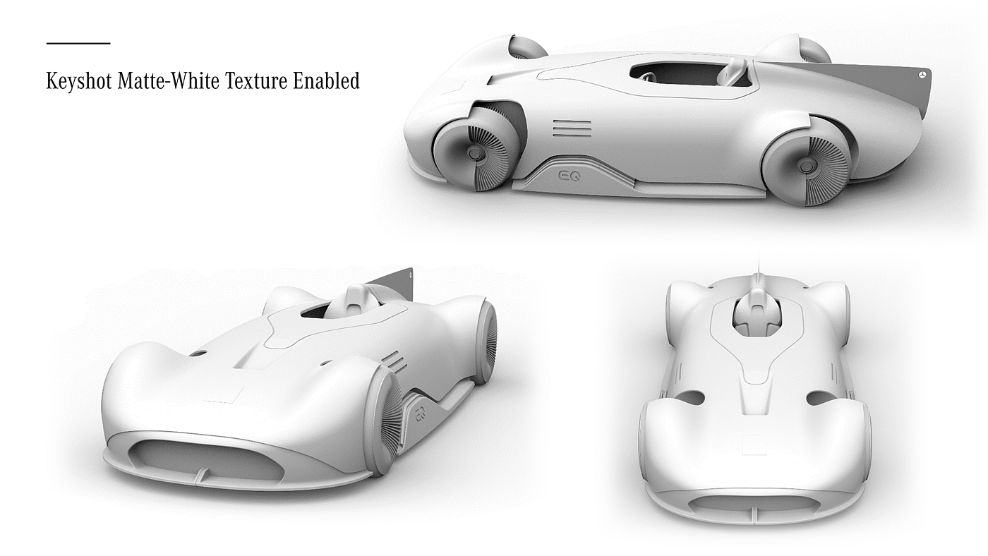 3D rendering，Automobile design，Mercedes EQ，