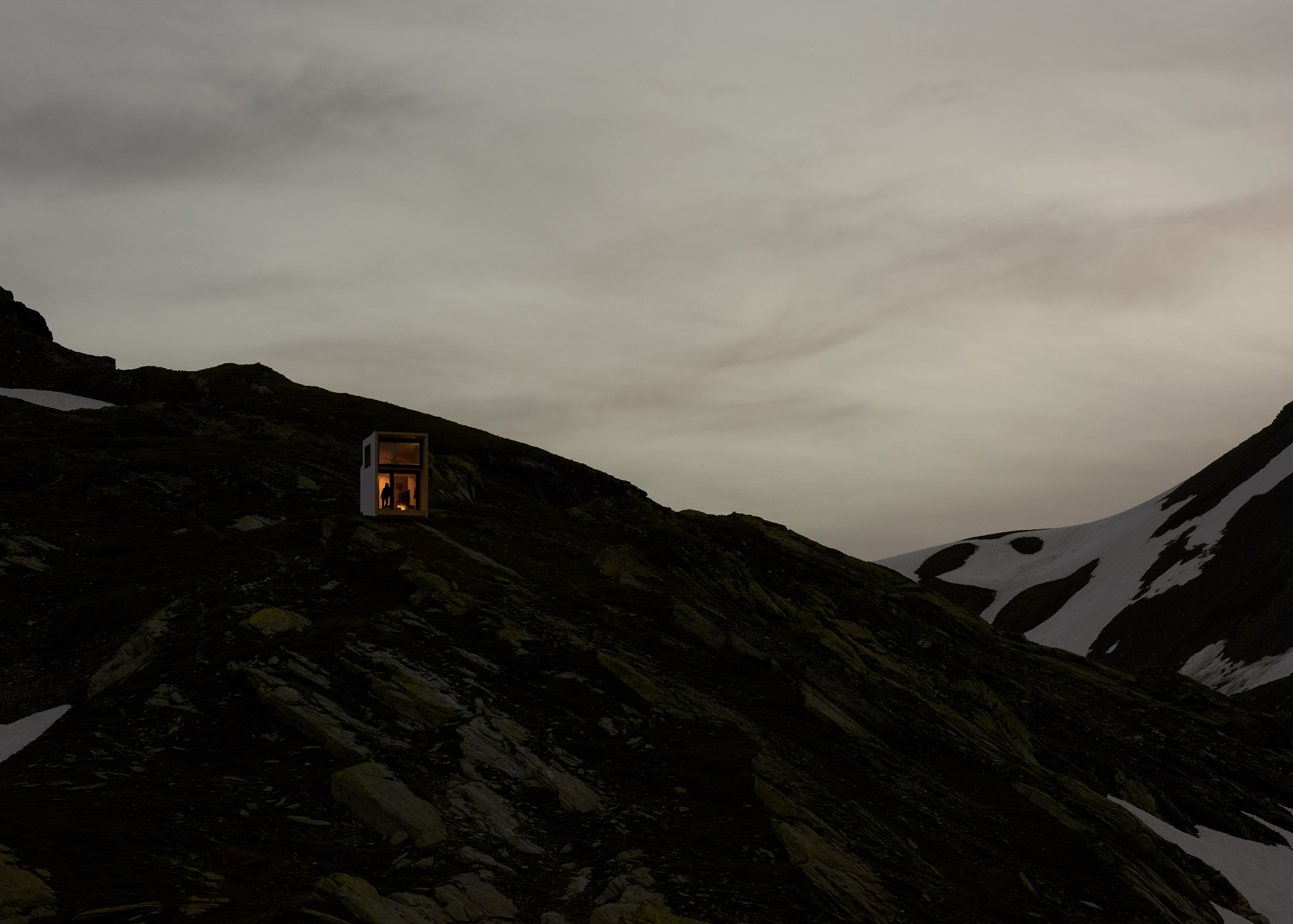 Minimalism，The Alps，Mountain cabin，