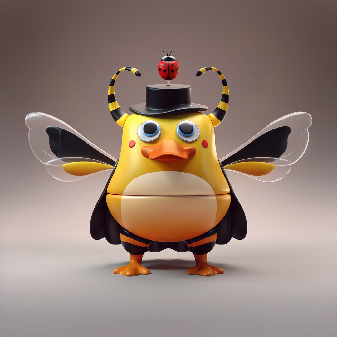 Cartoon design，Monster toy，ba•doom，