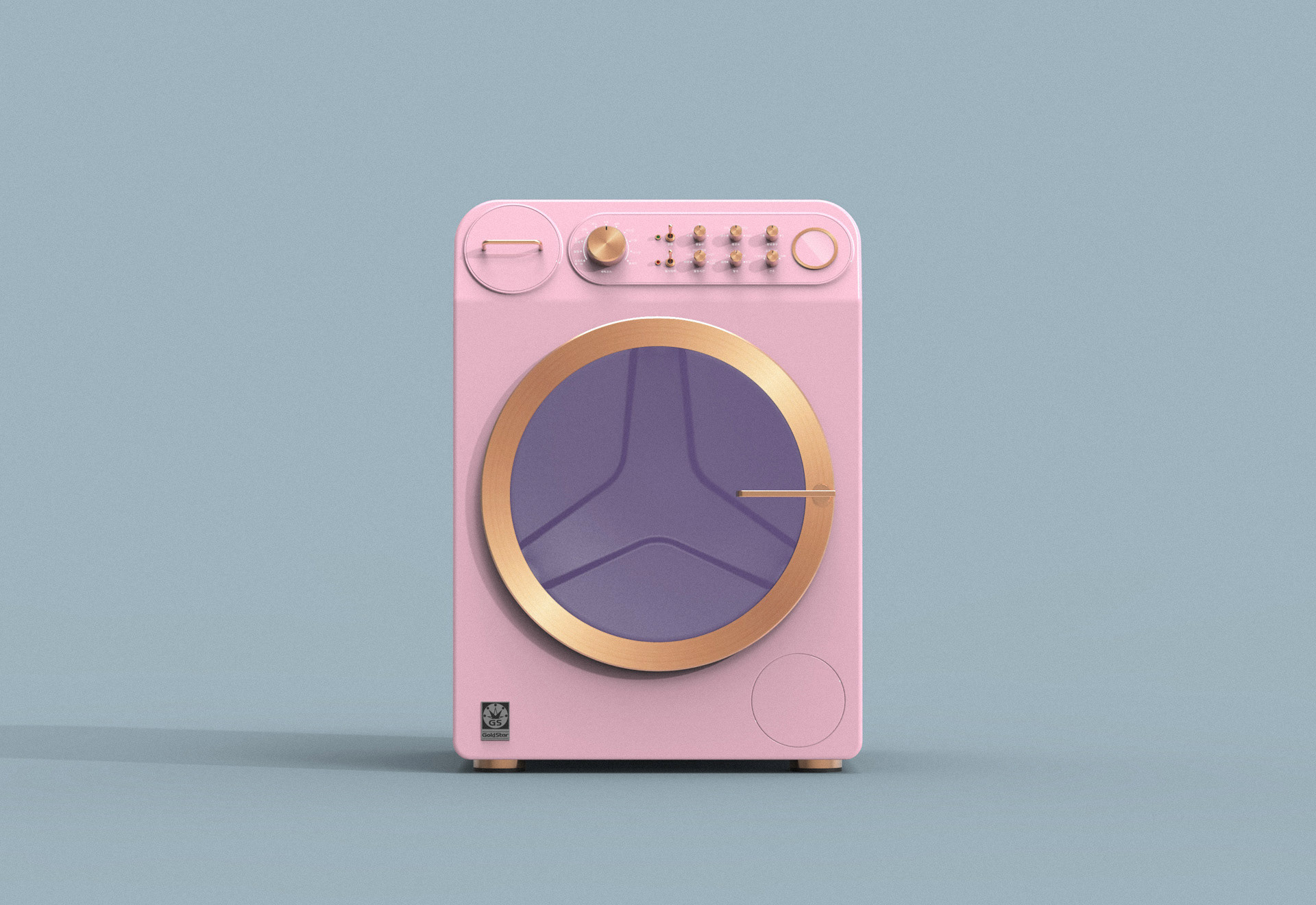 Pink，Washing machine，Lovely drum，